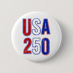 USA 250-årsjubileum 1776-2026 Patriotisk Amerikan Knapp
