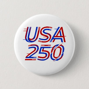 USA 250-årsjubileum 1776-2026 Patriotisk Amerikan Knapp