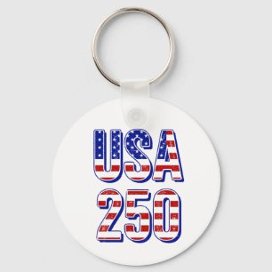 USA 250-årsjubileum 1776-2026 Patriotisk Amerikan Nyckelring
