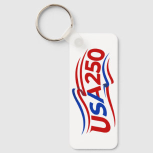 USA 250-årsjubileum 1776-2026 Patriotisk Amerikan Nyckelring