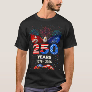 USA 250-årsjubileum 1776 2026 Patriotisk Örn T Shirt