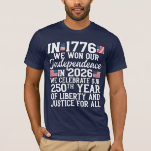 USA 250-årsjubileum 1776-2026 Självständighetsdage T Shirt