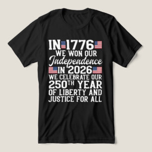 USA 250-årsjubileum 1776-2026 Självständighetsdage T Shirt