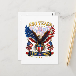 USA 250-årsjubileum 1776-2026 Vykort