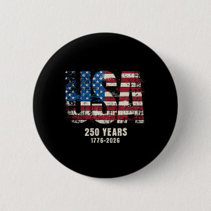 USA 250-årsjubileum 250 år 1776-2026 Patriotiskt Knapp