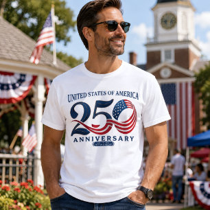 USA 250-årsjubileum 250 år av frihet T Shirt