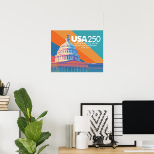 USA 250-årsjubileum - Amerikansk kapitalkupol Poster