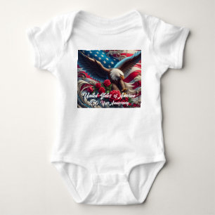 USA 250-årsjubileum Baby Ensits Overall T Shirt