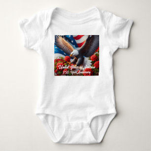 USA 250-årsjubileum Baby Ensits Overall T Shirt