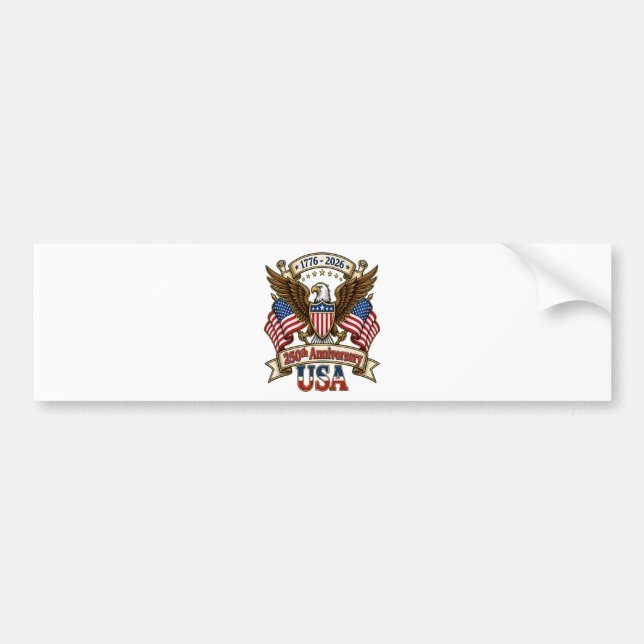 USA 250-årsjubileum Bildekal (Framsidan)