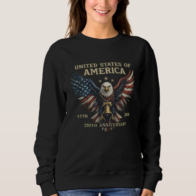 USA 250-årsjubileum Eagle Bell T Shirt (Framsida)