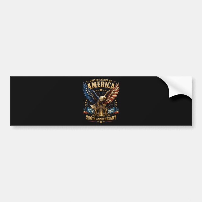 USA 250-årsjubileum Eagle Bildekal (Framsidan)