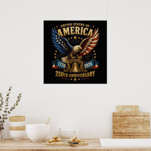 USA 250-årsjubileum Eagle Poster