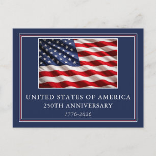USA 250-årsjubileum Elegant Patriotisk Vykort