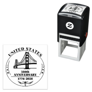 USA 250-årsjubileum emblem för Golden Gate Självfärgande Stämpel