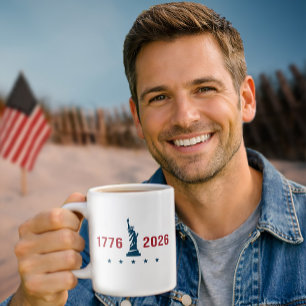 USA 250-årsjubileum Frihet 1776 2026 Patriotisk Ju Jumbo Mugg