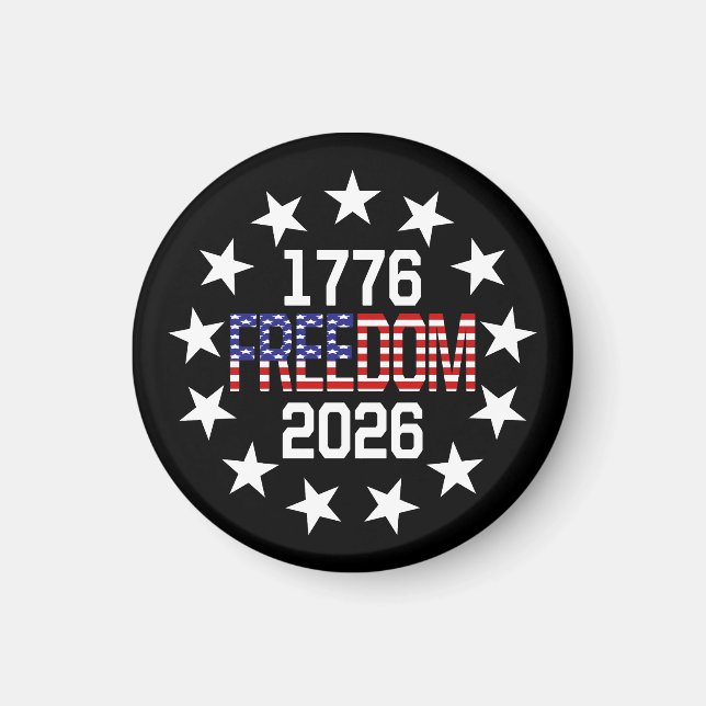 USA 250-årsjubileum Frihet Magnet (Framsidan)