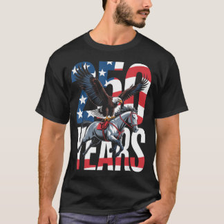 USA 250-årsjubileum Havsörn Clydesdale-häst T Shirt