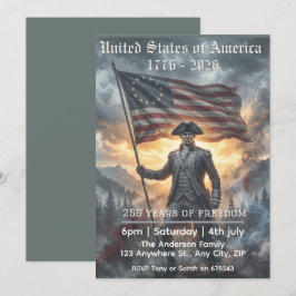 USA 250-årsjubileum Historiskt Inbjudningar