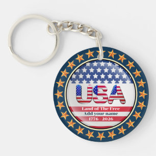 USA 250-årsjubileum I Patriotisk 1776-2026 Nyckelr
