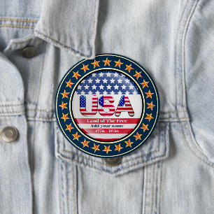 USA 250-årsjubileum I Patriotiskt 1776-2026 Knapp