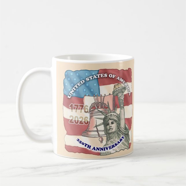 USA 250-årsjubileum Kaffemugg (Vänster)