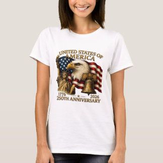 USA 250-årsjubileum Liberty Eagle Bell T Shirt