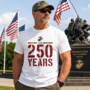 USA 250-årsjubileum Minnes- Marine Corps T Shirt