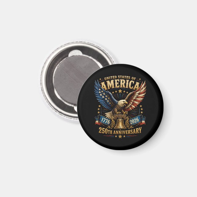 USA 250-årsjubileum Örn Magnet (Front/Back)