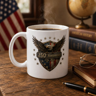 USA 250-årsjubileum Örnsköld Heraldiskt vapen Kaffemugg