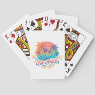 USA 250-årsjubileum Palmträd Casinokort