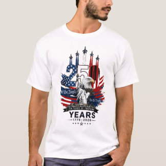 USA 250-årsjubileum Patriotisk 250 år av frihet T Shirt