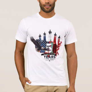 USA 250-årsjubileum Patriotisk Eagle Fighter Jet  T Shirt