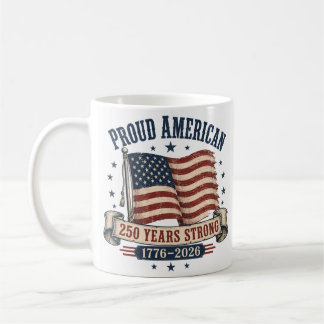 USA 250-årsjubileum Patriotisk jättekaffekopp Kaffemugg