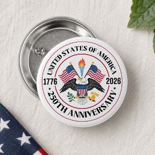 USA 250-årsjubileum Patriotisk Örn Emblem Knapp