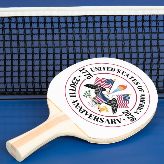 USA 250-årsjubileum Patriotisk Örn Emblem Pingisracket (Insitu)
