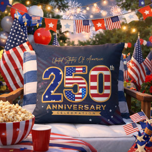 USA 250-årsjubileum Patriotiskt Kudde
