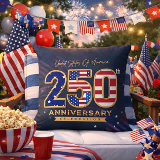USA 250-årsjubileum Patriotiskt  Kudde
