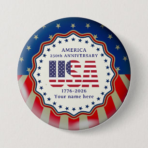 USA 250-årsjubileum Semiquincentennial 1776–2026 Knapp
