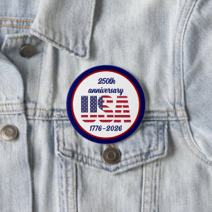 USA 250-årsjubileum Semiquincentennial 1776–2026 Knapp