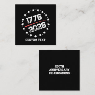 USA 250-årsjubileum Semiquincentennial 4 juli Fyrkantigt Visitkort