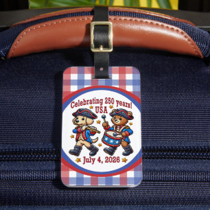 USA 250-årsjubileum Souvenir - Patriotic Bagagebricka