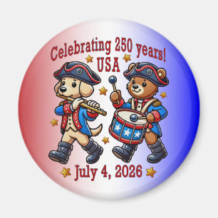 USA 250-årsjubileum Souvenir - Patriotic Magnet