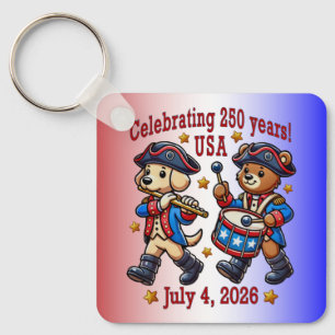 USA 250-årsjubileum Souvenir - Patriotic Nyckelring