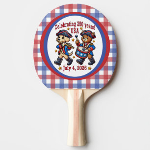USA 250-årsjubileum Souvenir - Patriotic Pingisracket
