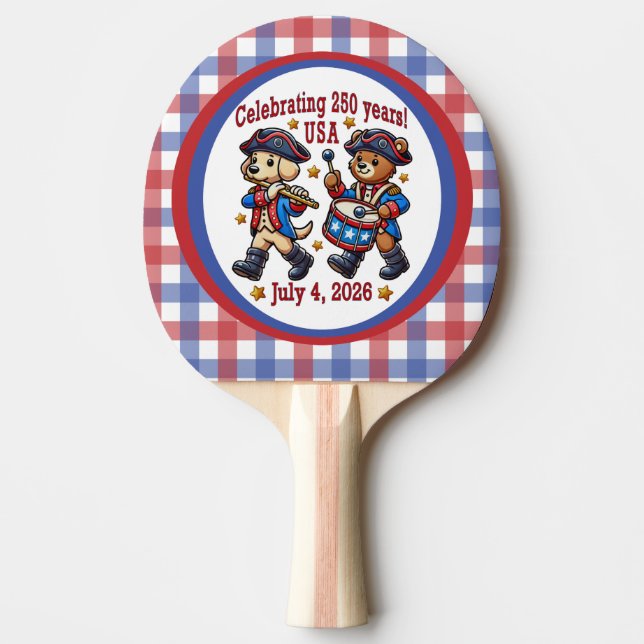 USA 250-årsjubileum Souvenir - Patriotic Pingisracket (Framsidan)