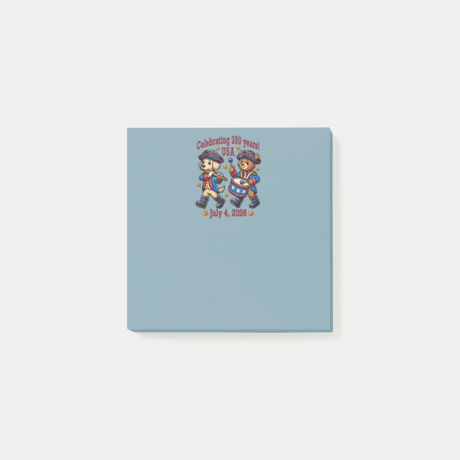 USA 250-årsjubileum Souvenir - Patriotic Post-it Block (Framsida)