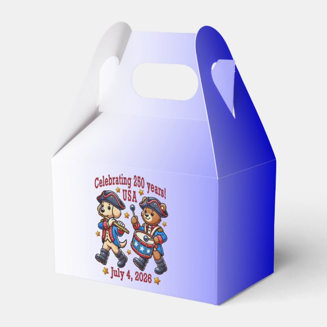 USA 250-årsjubileum Souvenir - Patriotic Presentaskar (Framsidan Sidan)