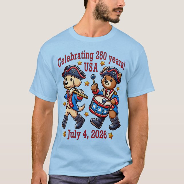 USA 250-årsjubileum Souvenir - Patriotic T Shirt (Framsida)