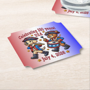 USA 250-årsjubileum Souvenir - Patriotic Underlägg Papper